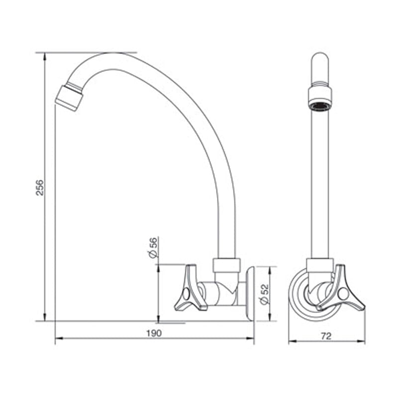 Encontraproduto.com.br - Torneira de Parede para Cozinha Lorenzetti Way 1/2
