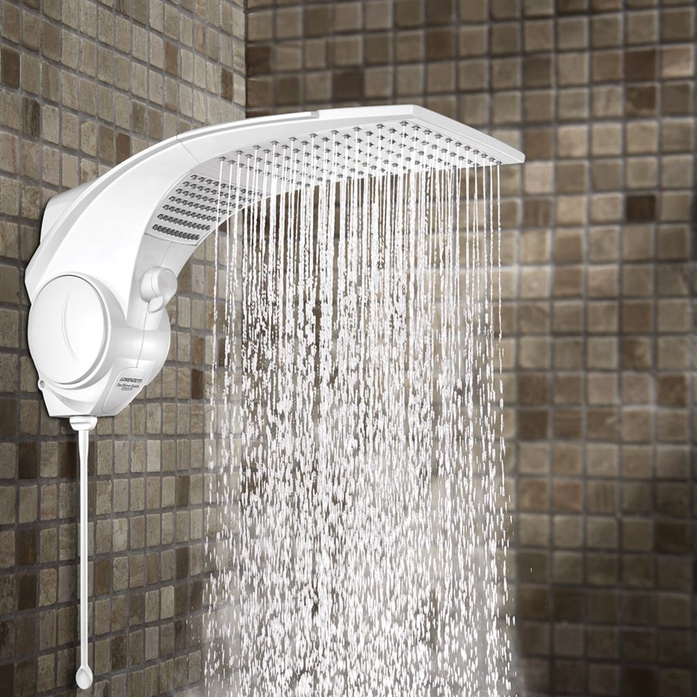 Encontraproduto.com.br - Ducha Duo Shower Turbo Multitemperatura Branca 220V 6800W Lorenzetti
