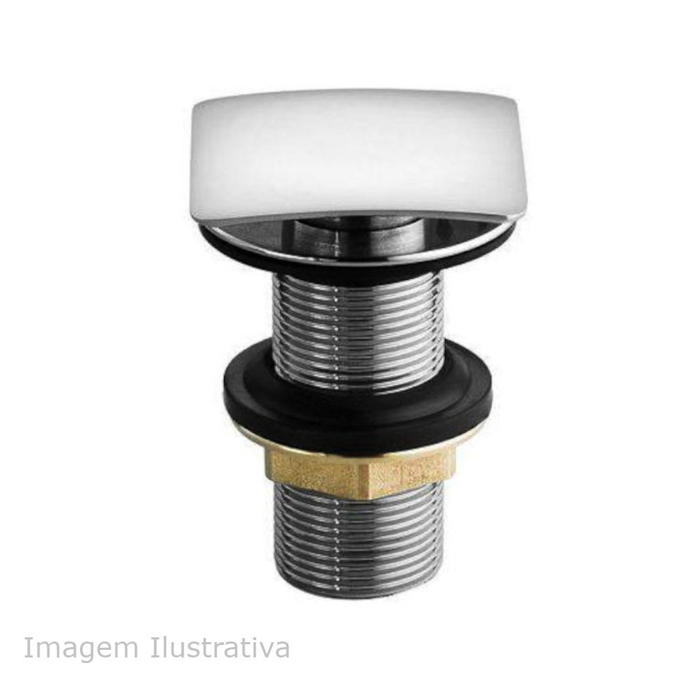 Encontraproduto.com.br - Válvula para Lavatório Lorenzetti 1617 C20 Sem Ladrão Quadrada Cromada