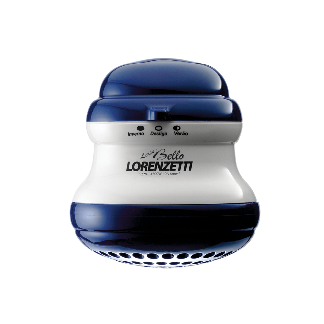 Encontraproduto.com.br - Chuveiro Multitemperatura Loren Bello Banho Ultra Azul com Cano 220V/4600W - LORENZETTI
