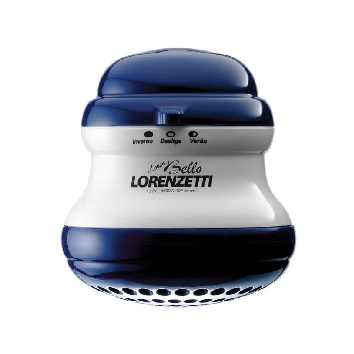 Encontraproduto.com.br - Chuveiro Multitemperatura Loren Bello Banho Ultra Azul com Cano 220V/4600W - LORENZETTI
