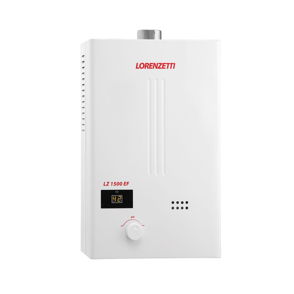 Encontraproduto.com.br - Aquecedor de água a gás GLP 15L/min LZ 1500EF branco Lorenzetti