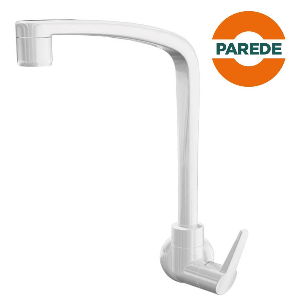 Encontraproduto.com.br - Torneira Cozinha 1168 F71 Parede Flatt Branca - Lorenzetti