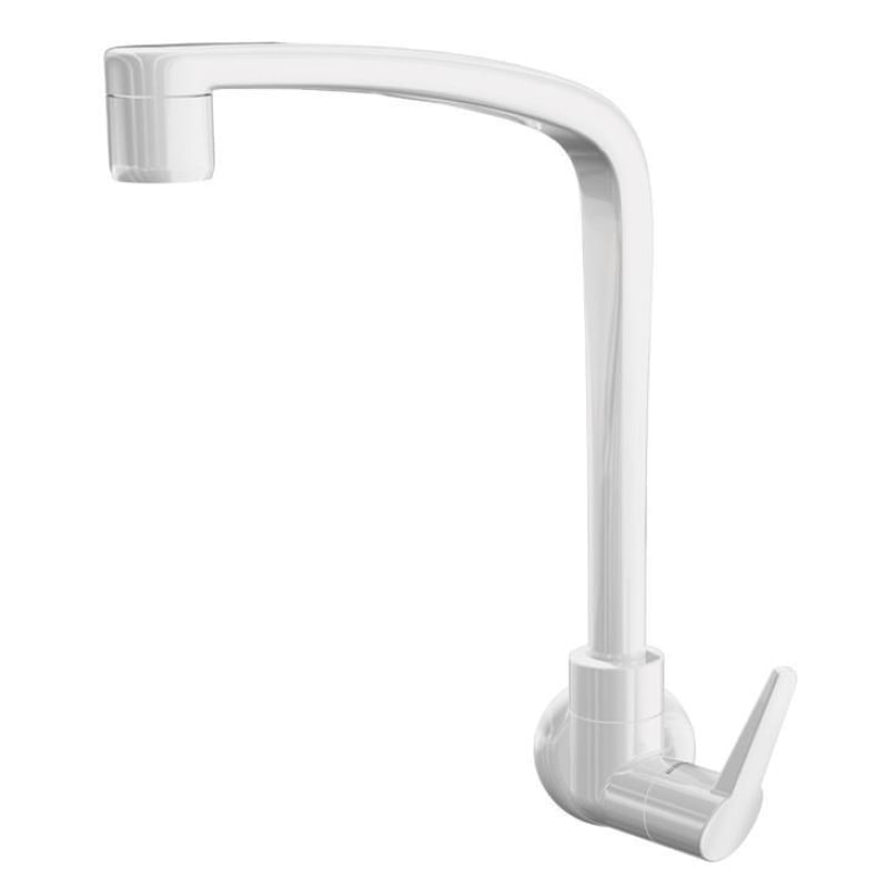 Encontraproduto.com.br - Torneira Cozinha 1168 F71 Parede Flatt Branca - Lorenzetti
