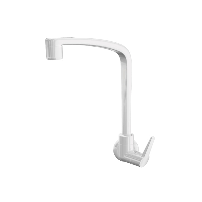 Encontraproduto.com.br - Torneira Cozinha 1168 F71 Parede Flatt Branca - Lorenzetti