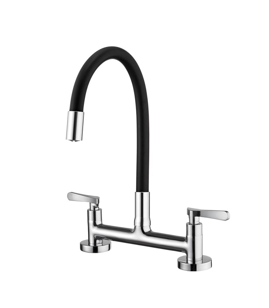 Encontraproduto.com.br - Torneira Misturador Lorenzetti LorenFlex 1256 B27 com Bica Móvel de Bancada Preta