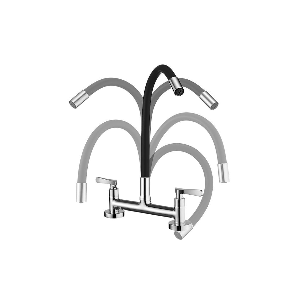 Encontraproduto.com.br - Torneira Misturador Lorenzetti LorenFlex 1256 B27 com Bica Móvel de Bancada Preta
