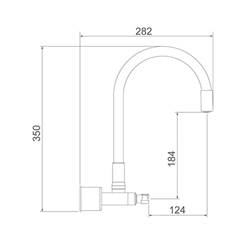 Encontraproduto.com.br - Torneira Misturador Lorenzetti LorenFlex 1258 B27 com Bica Móvel de Parede Preta