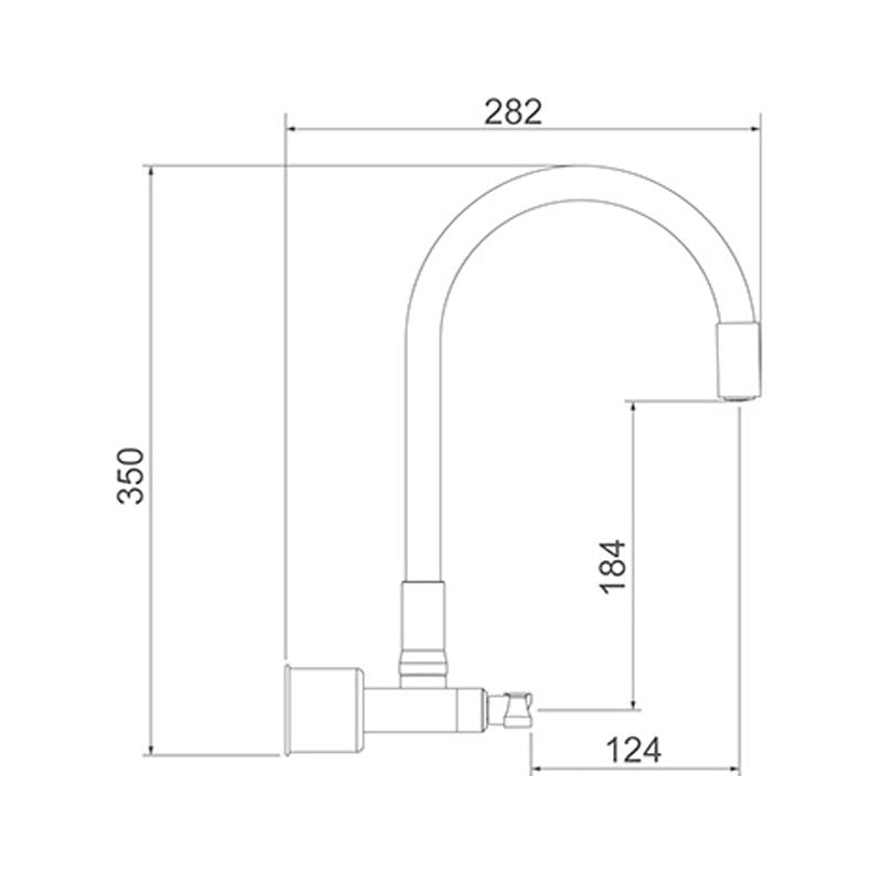 Encontraproduto.com.br - Torneira Misturador Lorenzetti LorenFlex 1258 R27 com Bica Móvel de Parede Vermelho