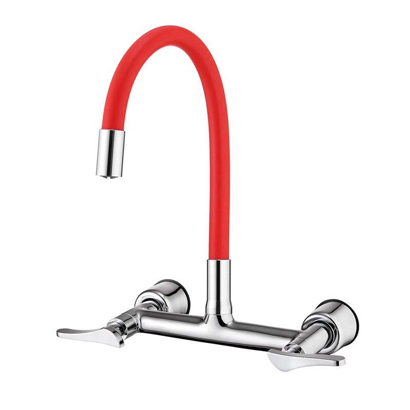 Encontraproduto.com.br - Torneira Misturador Lorenzetti LorenFlex 1258 R27 com Bica Móvel de Parede Vermelho