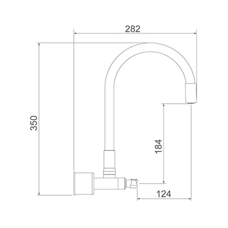 Encontraproduto.com.br - Torneira Misturador Lorenzetti LorenFlex 1258 R27 com Bica Móvel de Parede Vermelho