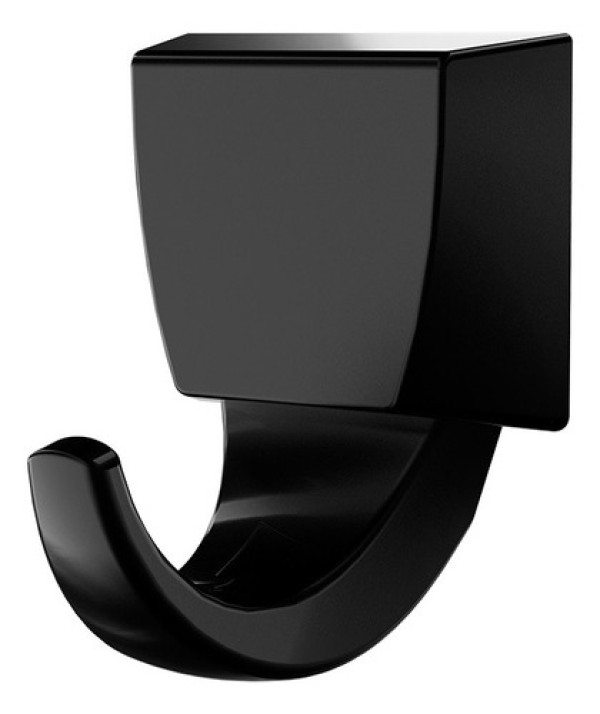 Porta Toalha Cabide Preto Abs Attic Lorenzetti