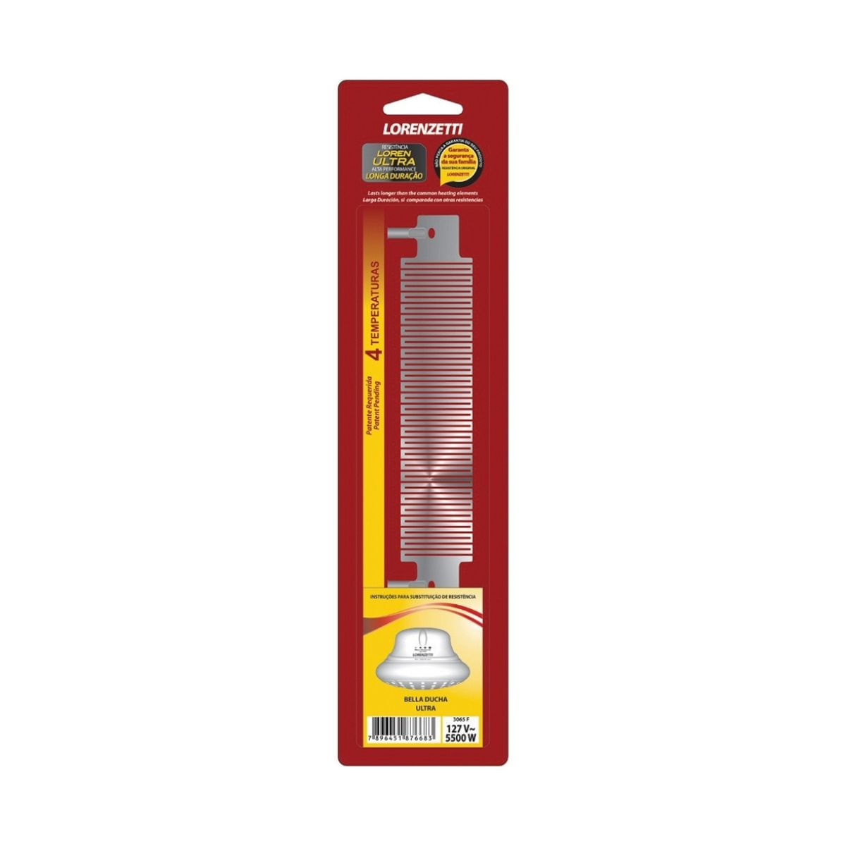 Encontraproduto.com.br - Resistência Loren Ultra 3065f 4 Temparaturas 127v 5500w Lorenzetti
