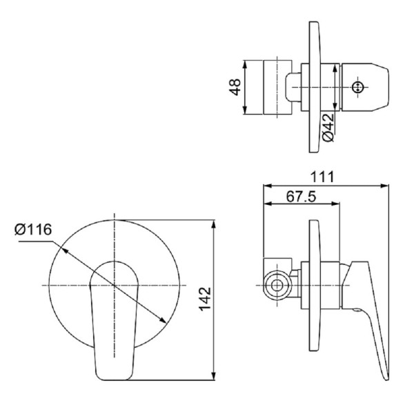 Encontraproduto.com.br - Acabamento Chuveiro Monocomando Lorenzetti Lorenmix 2993 C72