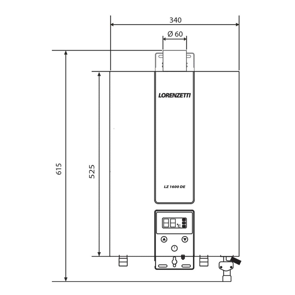 Encontraproduto.com.br - Aquecedor A Gás Lz 1600de 20 Litros Gn Lorenzetti