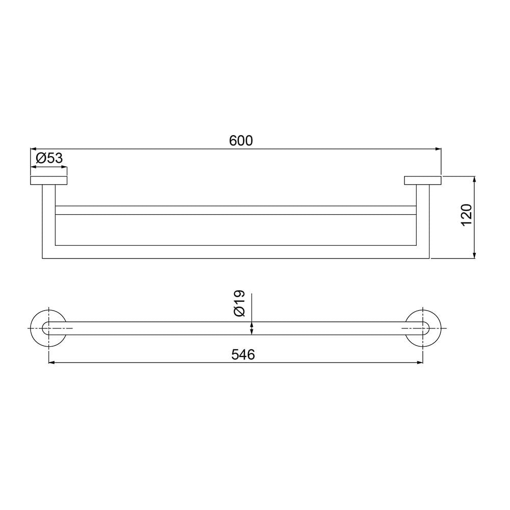 Encontraproduto.com.br - Toalheiro Barra Duplo Lorenzetti LorenLoft 2042 B82 Preto