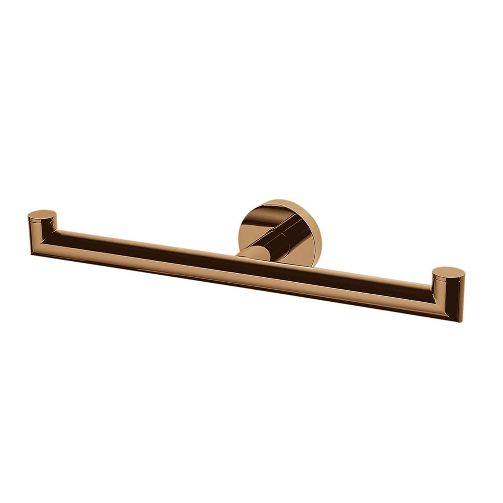 Encontraproduto.com.br - Porta Toalha Rosto Duplo Rose Gold Loren Loft 2022 R82 - Lorenzetti
