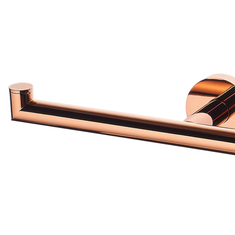 Encontraproduto.com.br - Porta Toalha Rosto Duplo Rose Gold Loren Loft 2022 R82 - Lorenzetti