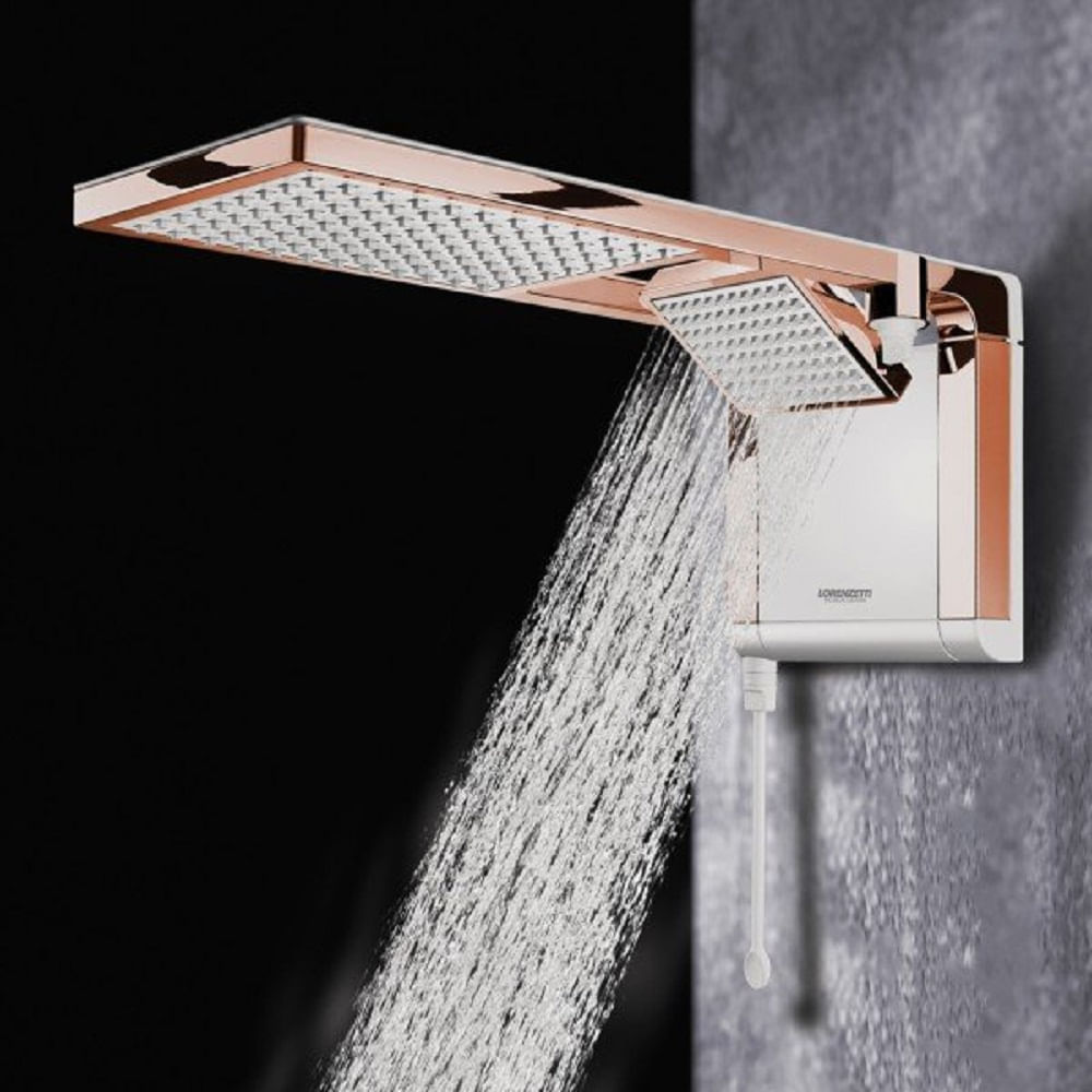 Encontraproduto.com.br - Chuveiro Acqua Duo Ultra 7800W Branco Com Rose Eletrônico Lorenzetti