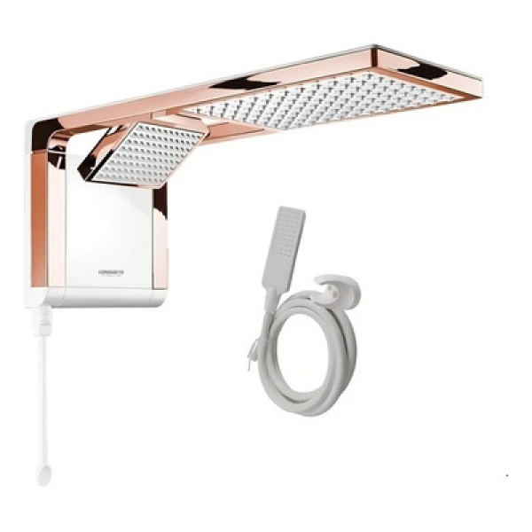 Encontraproduto.com.br - Chuveiro Acqua Duo Ultra 7800W Branco Com Rose Eletrônico Lorenzetti