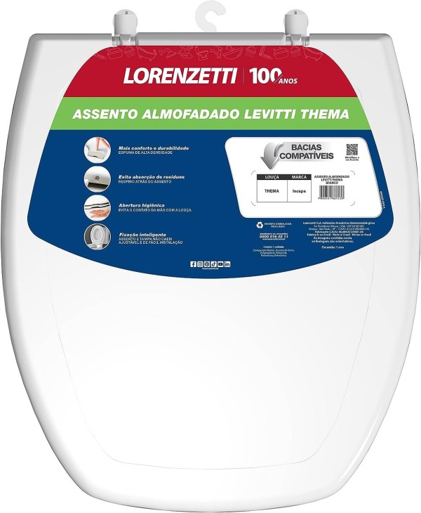 Encontraproduto.com.br - ASSENTO SANIT ALMOFADADO BRANCO THEMA