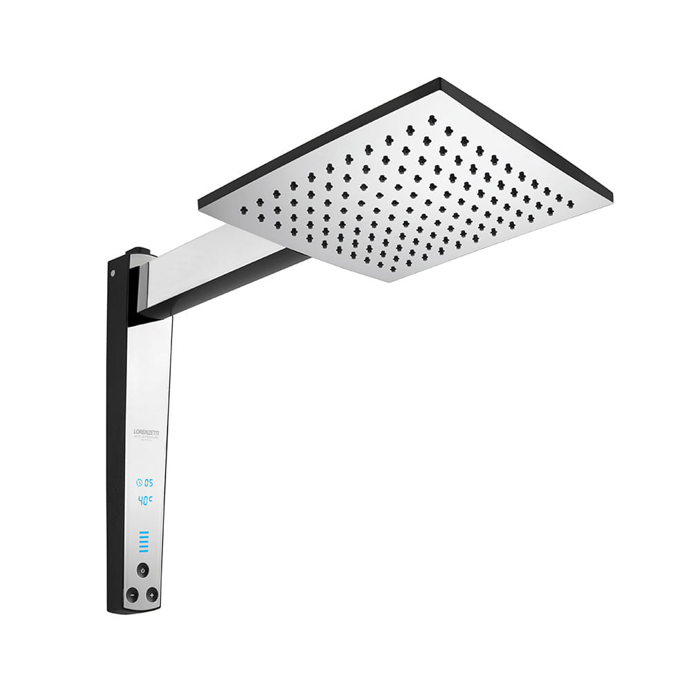 Encontraproduto.com.br - Chuveiro Lorenzetti Acqua Century Digital Preto 127v 5500w