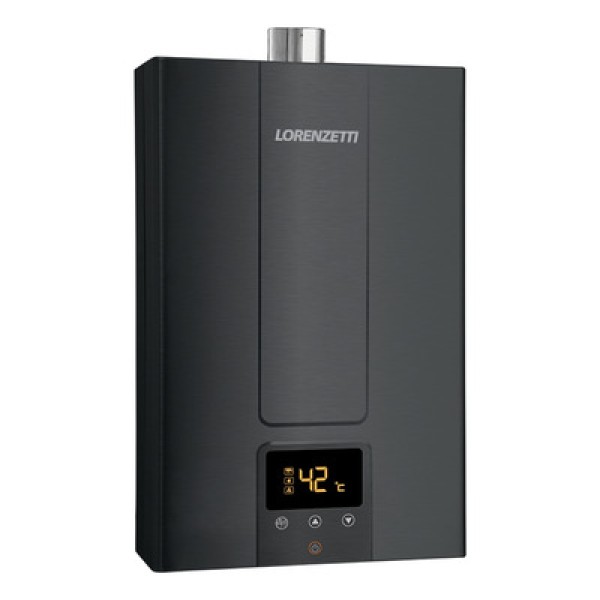 Encontraproduto.com.br - Aquecedor a Gás 25L Black LZ 2500 DE BK GLP 7412160 Lorenzetti