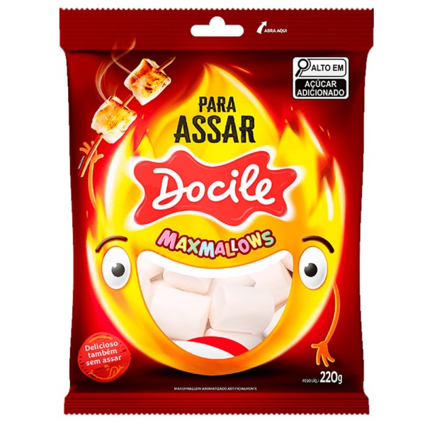 Marshmallow Para Assar Baunilha 220g - Docile