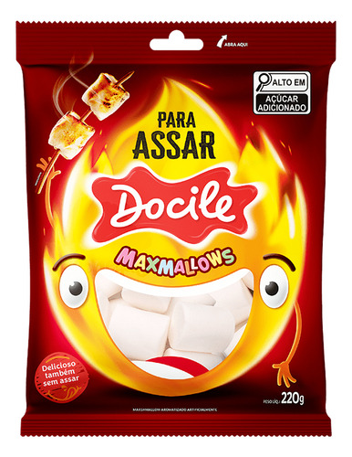 Encontraproduto.com.br - Marshmallow Para Assar Baunilha 220g - Docile