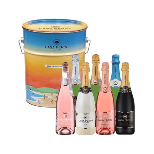Encontraproduto.com.br - Espumantes Sortidos Casa Perini Balde com 7 Garrafas de 750ml