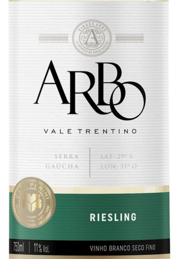 Vinho Brasileiro Branco Seco Arbo Riesling Serra Gaúcha Garrafa 750ml