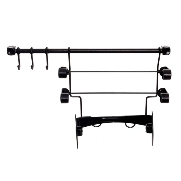 Encontraproduto.com.br - Suporte p/ Rolos e Utensílios Metaltru Aço Preto 45Cm