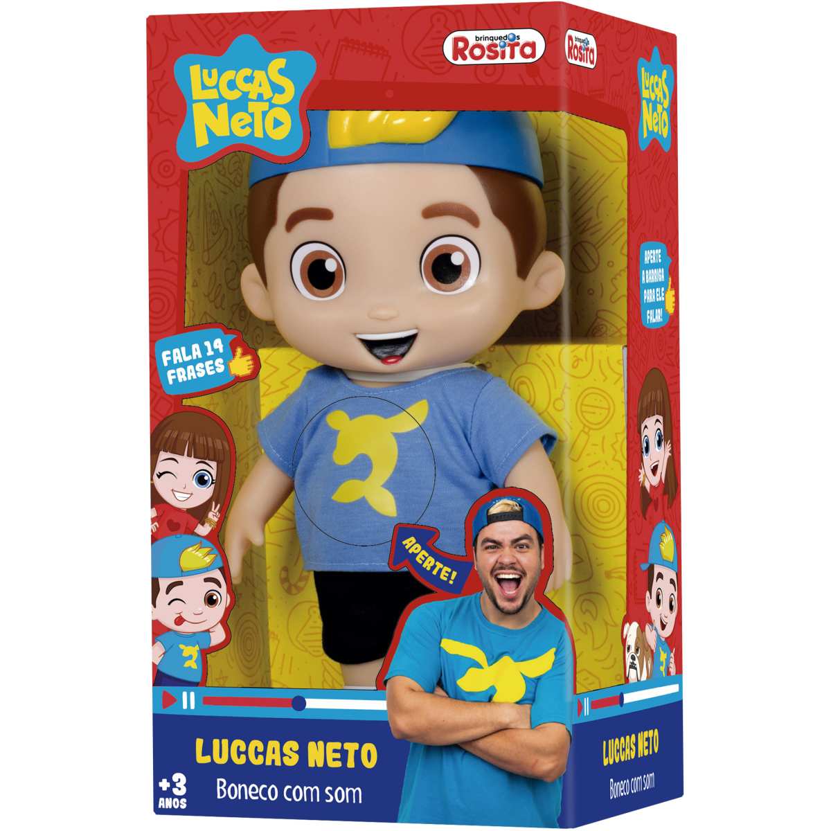 Encontraproduto.com.br - Boneco Luccas Neto Articulado e Som Rosita 1070