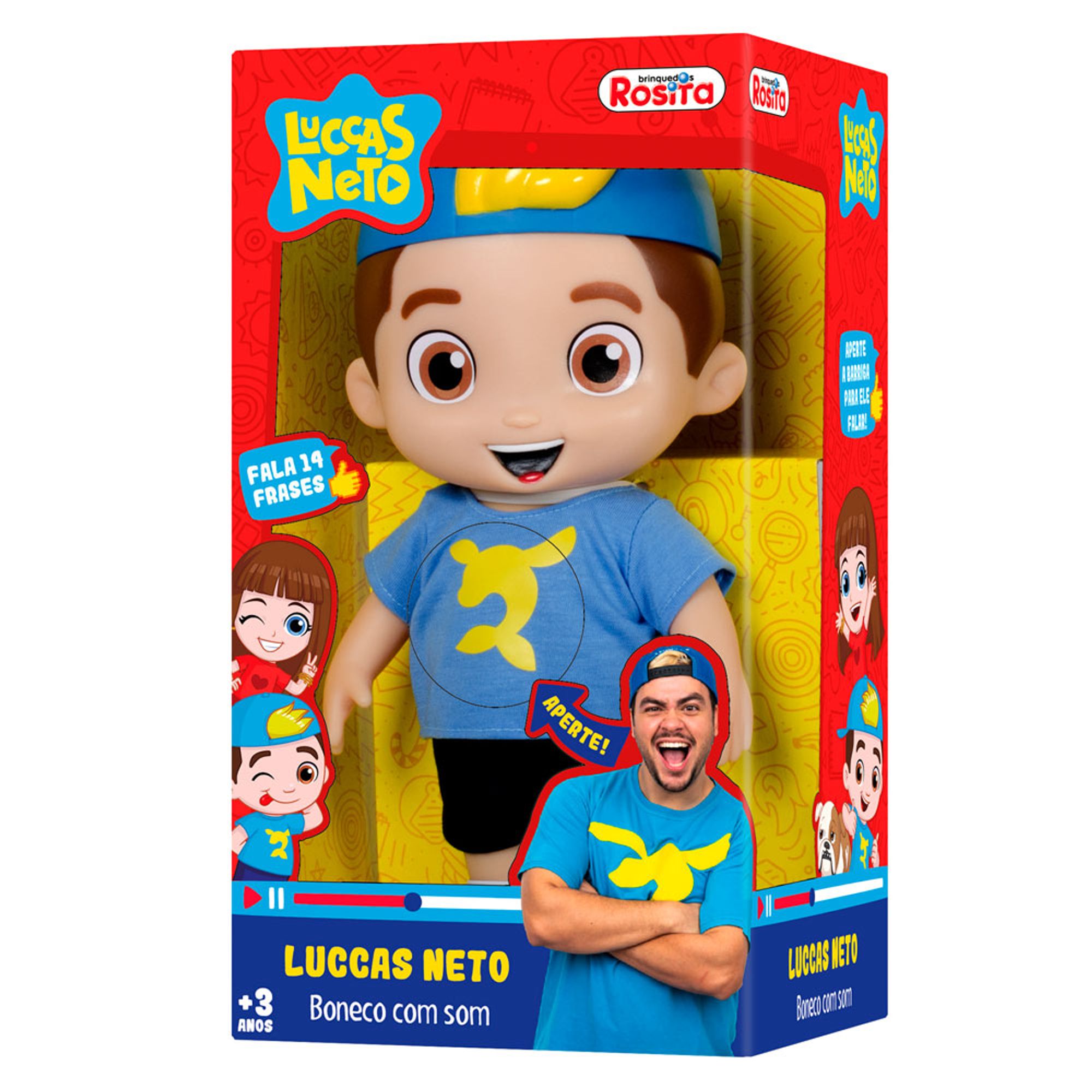 Encontraproduto.com.br - Boneco Luccas Neto Articulado e Som Rosita 1070