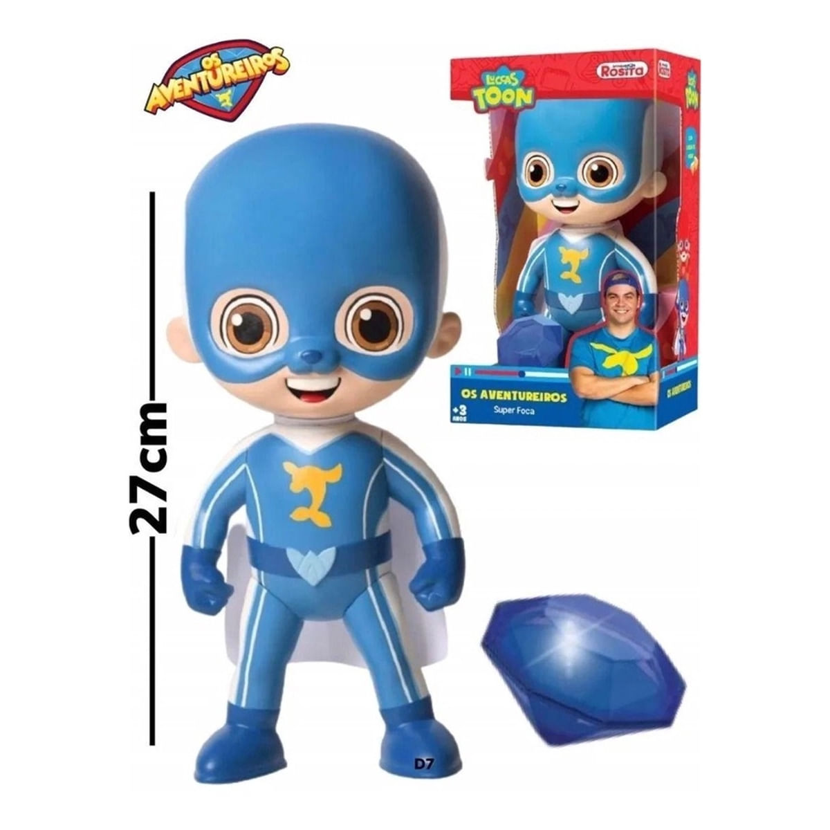 Encontraproduto.com.br - Boneco Luccas Neto Aventureiros Super Foca Novabrink Bbra 1077