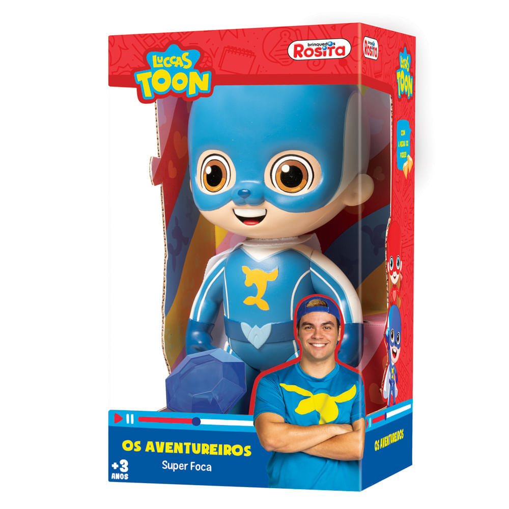 Encontraproduto.com.br - Boneco Luccas Neto Aventureiros Super Foca Novabrink Bbra 1077
