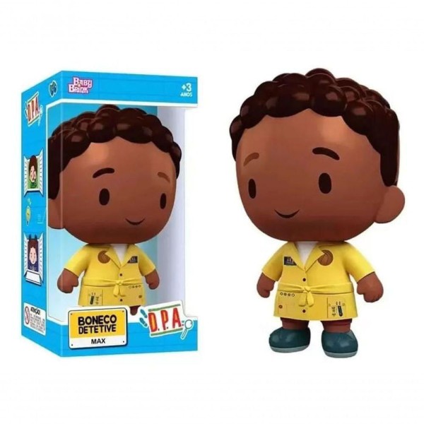 Encontraproduto.com.br - Boneco - D.P.A. - Max Detetive - Amarelo - 20 cm - Novabrink