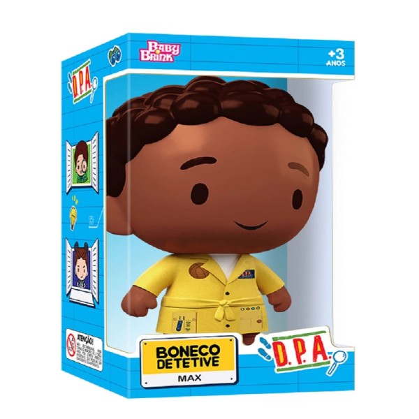 Encontraproduto.com.br - Boneco - D.P.A. - Max Detetive - Amarelo - 20 cm - Novabrink