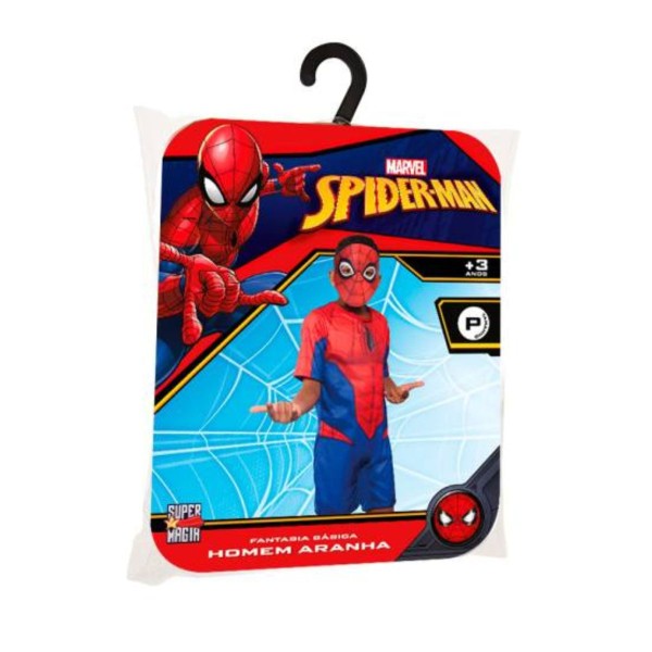 Encontraproduto.com.br - Fantasia Homem Aranha Básica P BBRA 7304