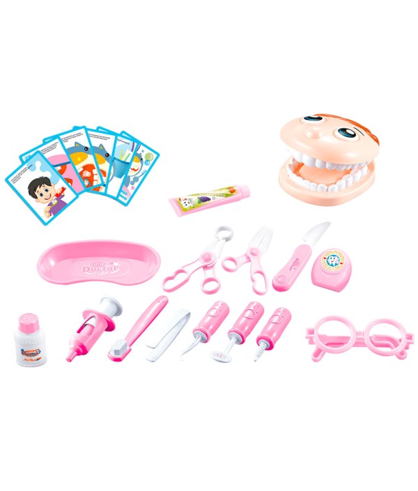 Encontraproduto.com.br - Kit Dentista Rosa Fenix Dte-553R