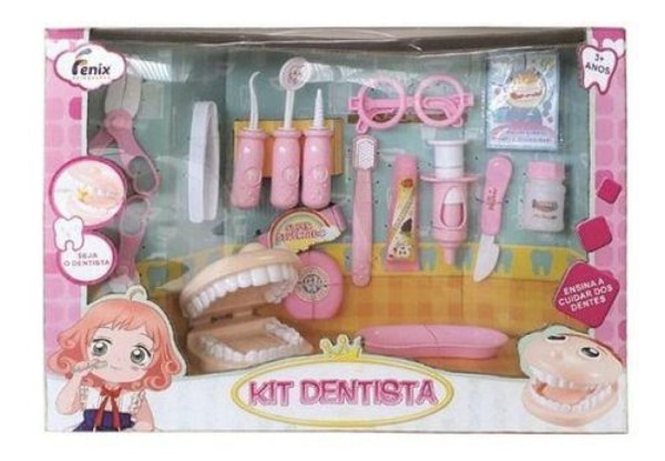 Encontraproduto.com.br - Kit Dentista Rosa Fenix Dte-553R
