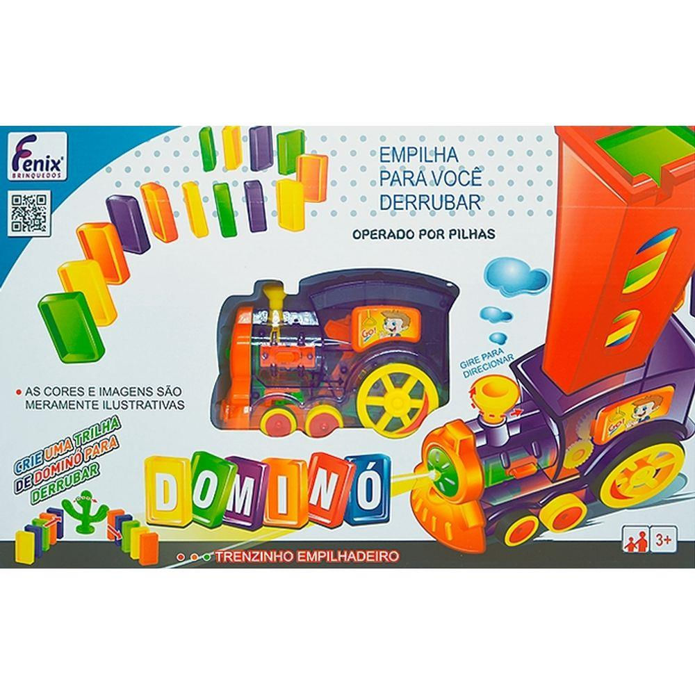 Encontraproduto.com.br - Trenzinho Empilha Dominó - Fênix Brinquedos