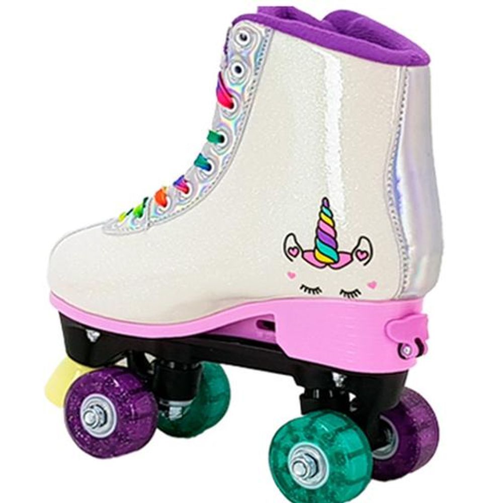 Encontraproduto.com.br - Patins Ajustável com Luz Unicórnio 31 ao 34 - RL-08 - Fenix