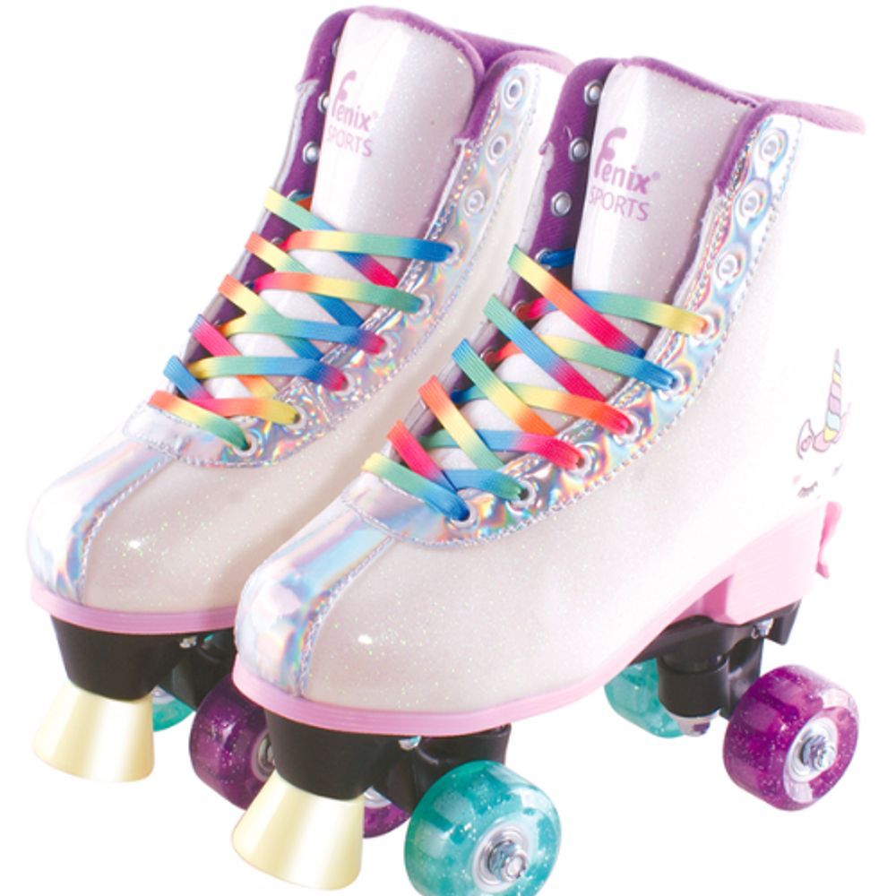 Encontraproduto.com.br - Patins Ajustável com Luz Unicórnio 31 ao 34 - RL-08 - Fenix