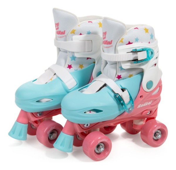 Patins Roller Skate Infantil Ajustável Radkal 4 Rodas Fenix