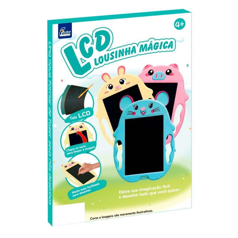 Encontraproduto.com.br - Lousinha Mágica Lousa Com A Tela Em Lcd Porquinho Rosa Fenix