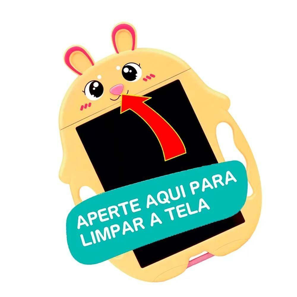 Encontraproduto.com.br - Lousinha Mágica Lousa Com A Tela Em Lcd Porquinho Rosa Fenix