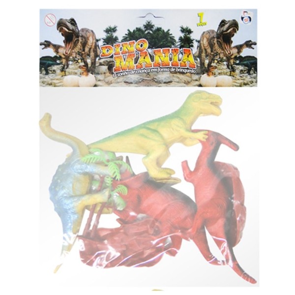 Encontraproduto.com.br - Brinquedo Kit Dinossauros Sortidos 7 Peças Pica Pau