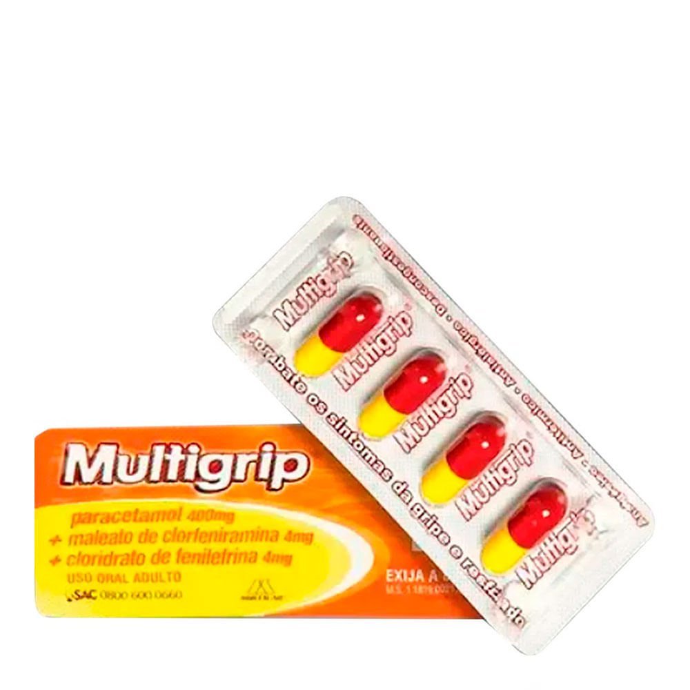Encontraproduto.com.br - Multigrip com 4 Cápsulas Multilab