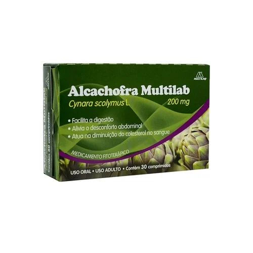 Encontraproduto.com.br - Alcachofra Multilab 200mg c/ 30 Comprimidos